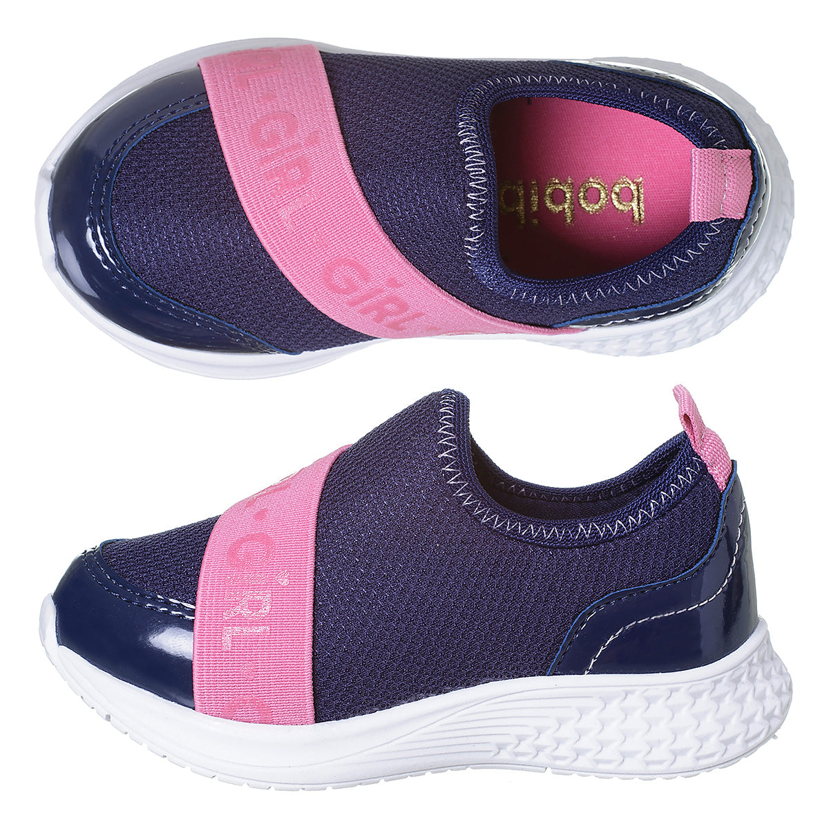 Tênis Infantil Feminino Calce Fácil Girl Marinho/Rosa