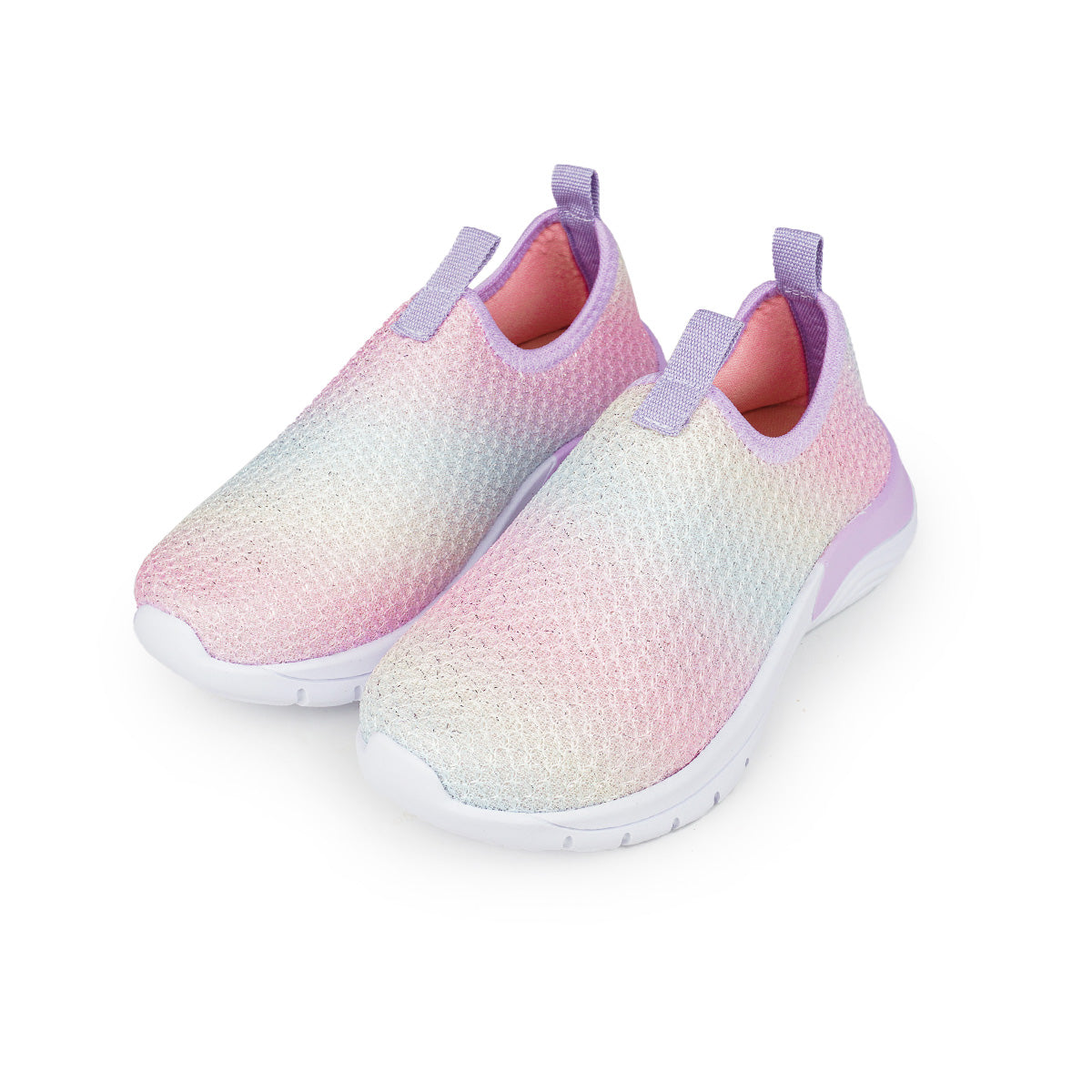 Tênis Infantil Feminino Calce Fácil Super Leve Lilás/Tie Dye