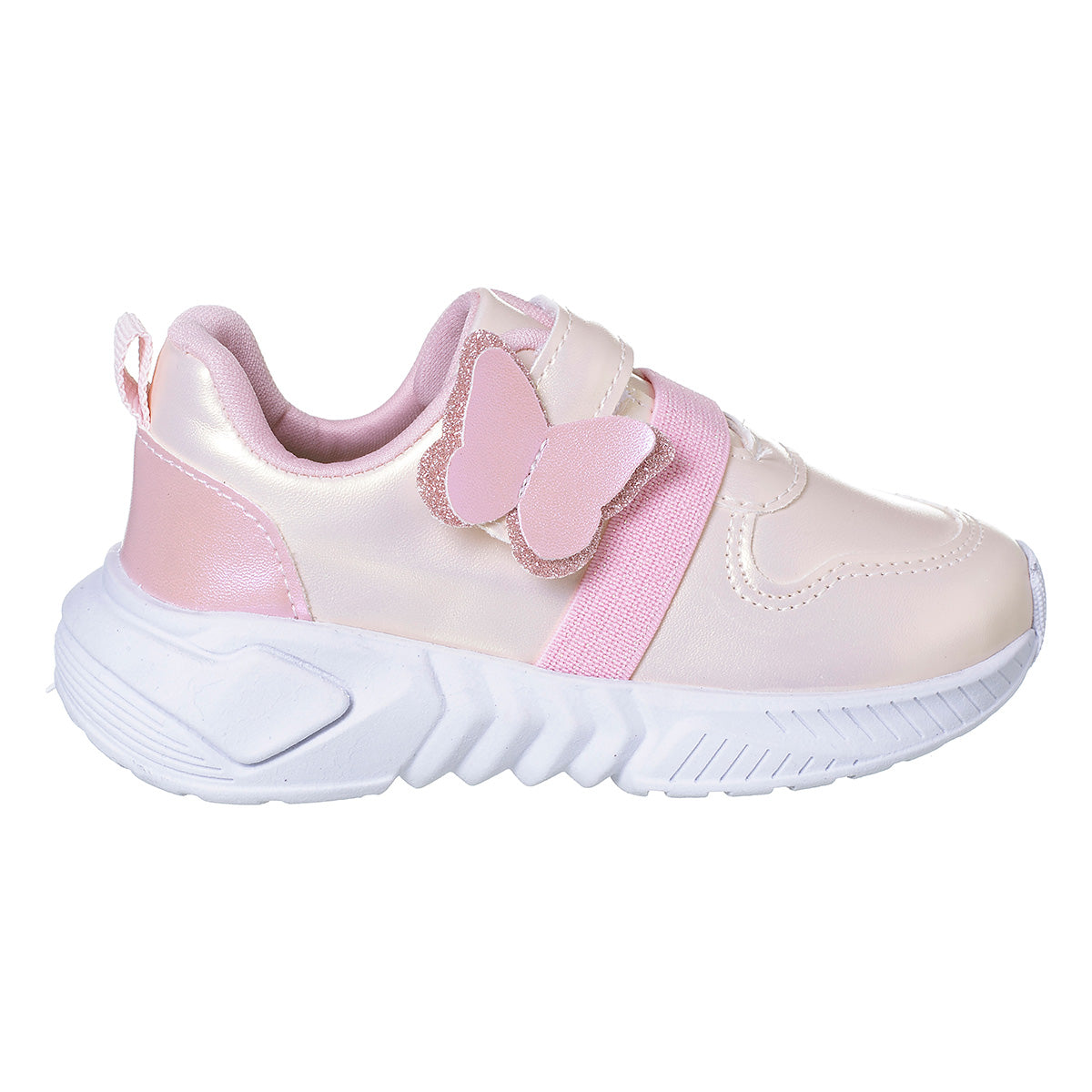 Tênis Infantil Feminino Menina Furtacor Borboleta Glitter Calce Fácil