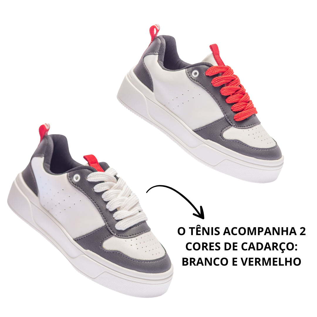 Tênis Infantil Masculino Casual Com 2 Cores Cadarços
