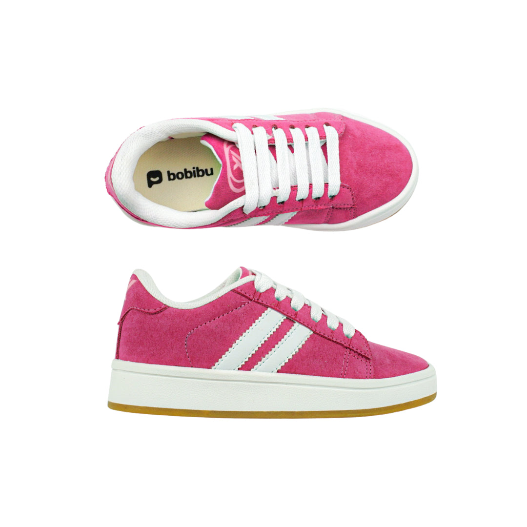 Tênis Casual Infantil Street Feminino Fechamento Cadarço Pink