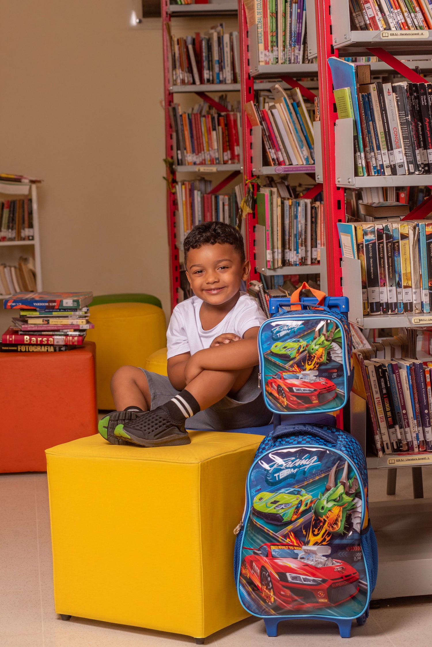 Kit Mochila Racing Estojo Lancheira Térmica Menino