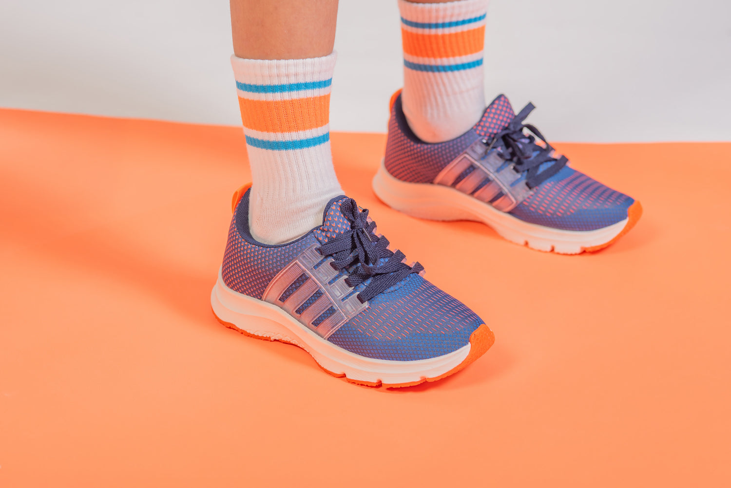 Tênis Infantil Unissex Esportivo Escolar Original Marinho Laranja